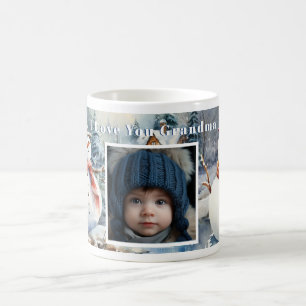 Caneca De Café Cena de inverno Personalizada de Snowmen de Natal