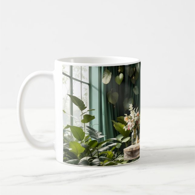 Caneca De Café Cena de Jardim Romântico (Esquerda)