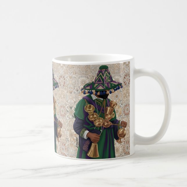 Caneca De Café Cena de Mercado da Vibrante Souk de Marrakech (Direita)