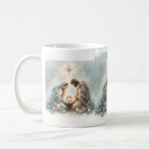 Caneca De Café Cena de Natividade da Sagrada Família Radiante
