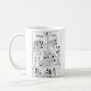 Caneca De Café Cena de Natividade Ortodoxa Mínima