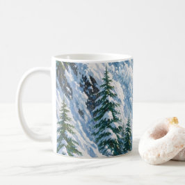 Caneca De Café Cena de neve da montanha Avalanche