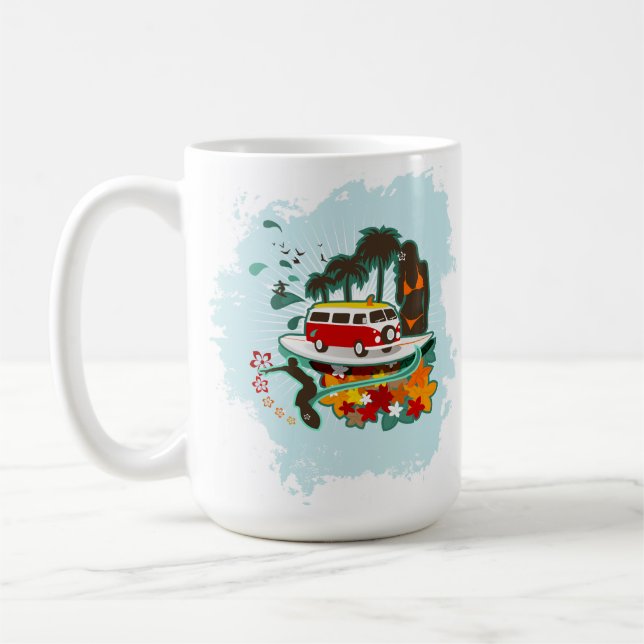 Caneca De Café Cena de praia tropical (Esquerda)