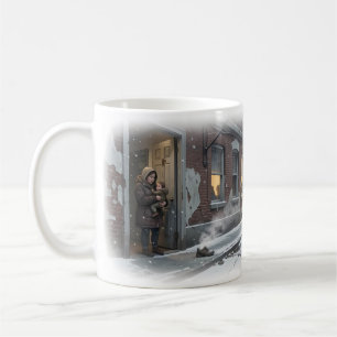 Caneca De Café Cena de Resiliência Silenciosa na Rua Nevada Canec