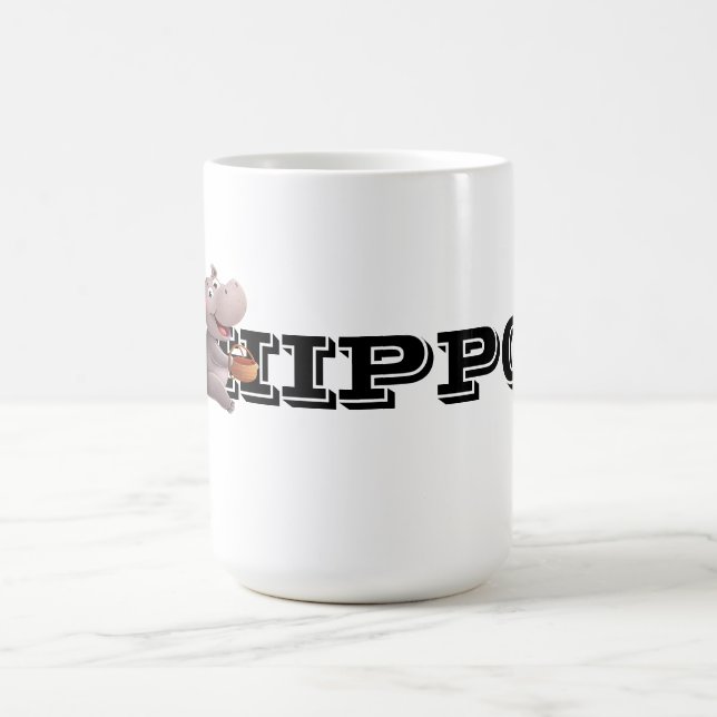 Caneca De Café Cena Divertida do Hippo (Centro)