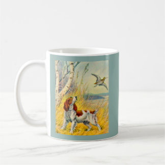 Caneca De Café cena florestal com cachorro e pássaro