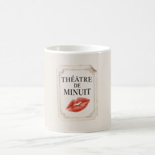 Caneca De Café Cena Francesa de Teatro Meia-Noite Lábios Vermelho