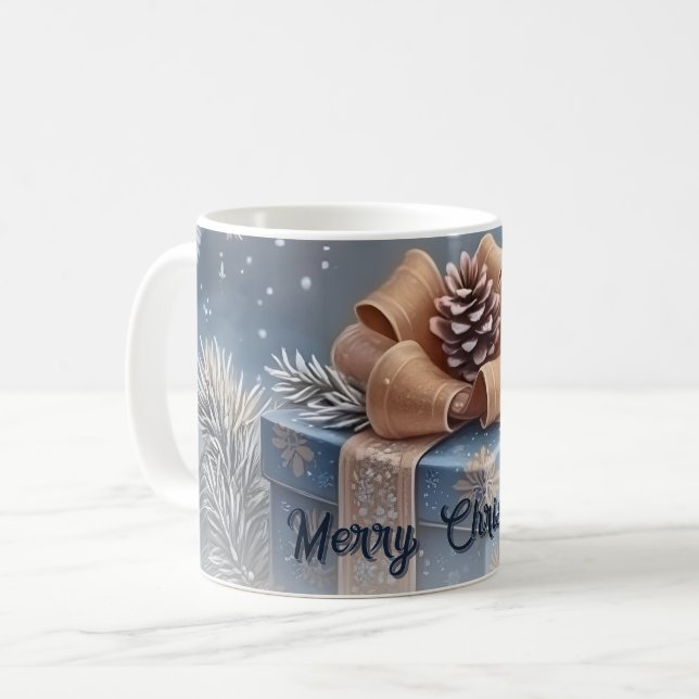 Caneca De Café Cena Mágica de Natal Presente de Inverno (Frente Esquerda)