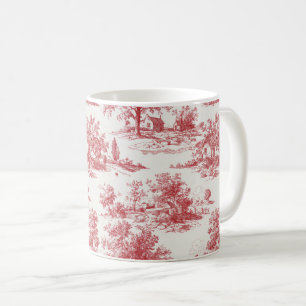 Caneca De Café Cena Rural da Toalete Vermelha (10)