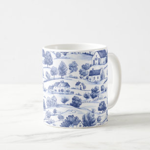 Caneca De Café Cena Rural de Toile Azul (2)