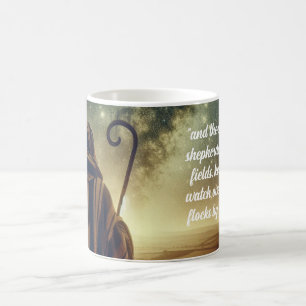 Caneca De Café Cenário Bíblico de Pastor Observando o Rebanho