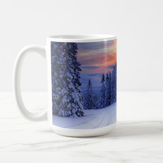 Caneca De Café Cenário de inverno (Esquerda)