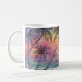 Caneca De Café Cenário de praia tropical sonhador