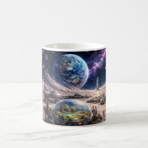 Caneca De Café Cenário de Sonho Cidade Lunar – Vida Caprichosa na
