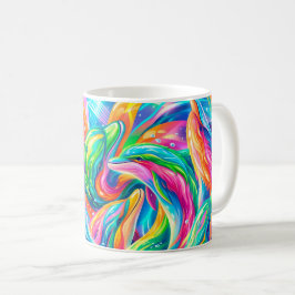 Caneca De Café Cenário de Sonhos de Golfinho Vibrante – Boho Psic