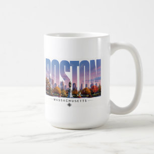 Caneca De Café Cenário de viagem da orla de Boston Massachusetts