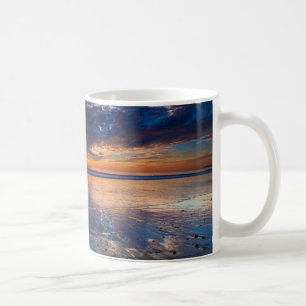 Caneca De Café Cenário marinho dramático, pôr do sol, CA
