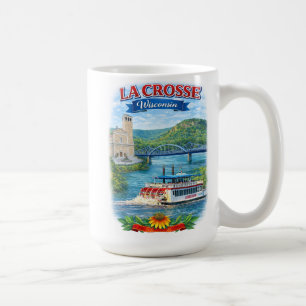 Caneca de café cênica de La Crosse, WI Wisconsin