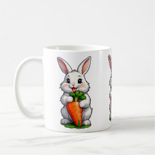 Caneca De Café Cenoura De Comida De Coelho
