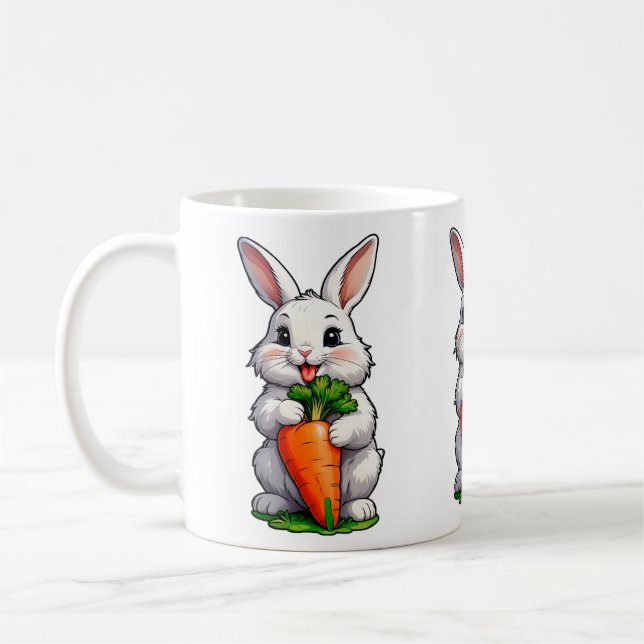 Caneca De Café Cenoura De Comida De Coelho (Esquerda)