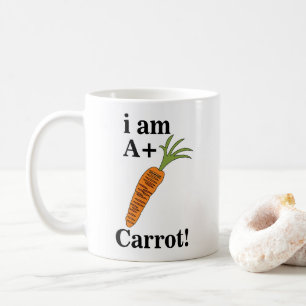 Caneca De Café Cenoura Eu sou uma Cenoura Engraçada A+