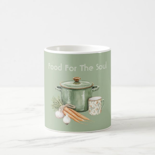 Caneca De Café Cenouras de Panela Verde   (Centro)