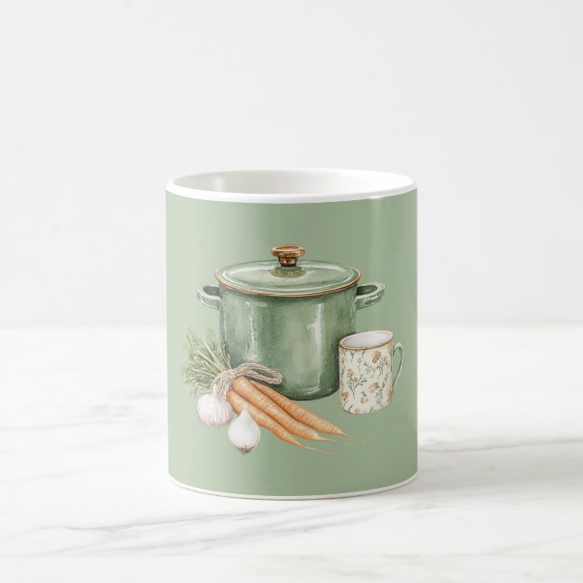 Caneca De Café Cenouras de Panela Verde (Centro)