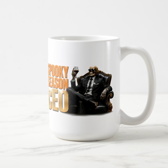 Caneca De Café 💼 CEO da Temporada Assustadora Citação Engraçada  (Direita)