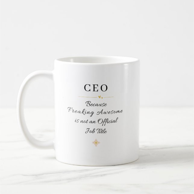 Caneca De Café CEO Office Quote (Esquerda)