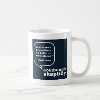 Caneca De Café Cépticos de Edimburgo - citações de Hume