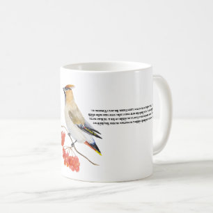 Caneca De Café Cera de aves da floresta aquosa
