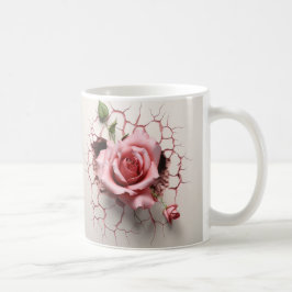 Caneca De Café Ceramic Flower Mug Rose