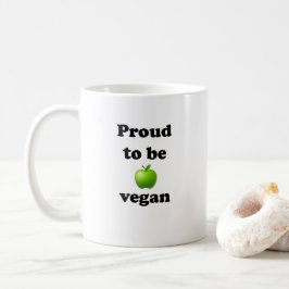 Caneca De Café Ceramic mug with "Proud to be vegan" motif