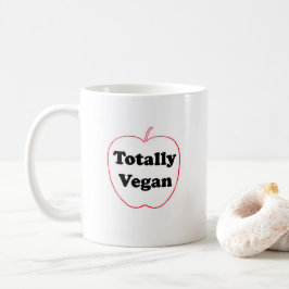 Caneca De Café Ceramic mug with "Totally Vegan" motif