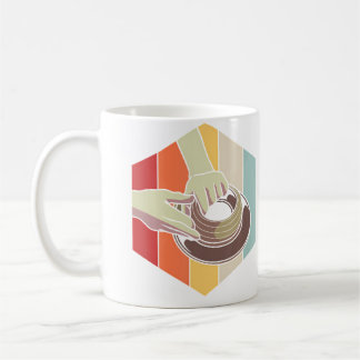 Caneca De Café Ceramic Teacher Retro Pottery