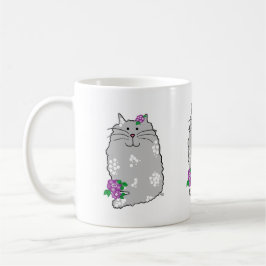 Caneca De Café Ceramic Whimsical Cat Mug