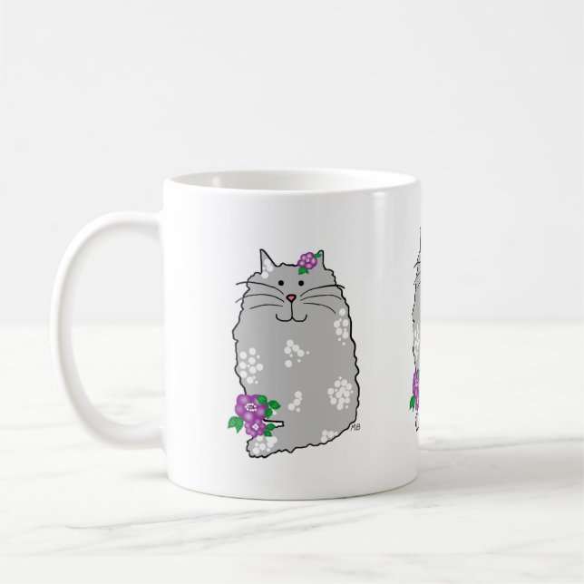 Caneca De Café Ceramic Whimsical Cat Mug (Esquerda)