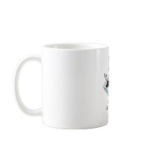 Caneca de Café Cerâmica com Gato Preto Preguiçoso