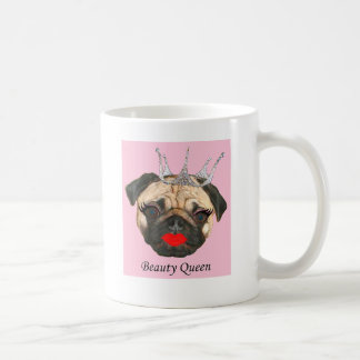 Caneca de café cerâmica da rainha da beleza