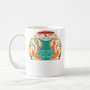 Caneca De Café Cerâmica de Escultura em Forno Vintage Retro