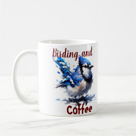 Caneca De Café Cerâmica De Pássaros E Cafés