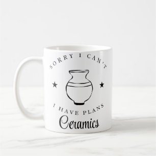 Caneca De Café Cerâmica Desculpe Não Posso Tenho Planos Com Cerâm