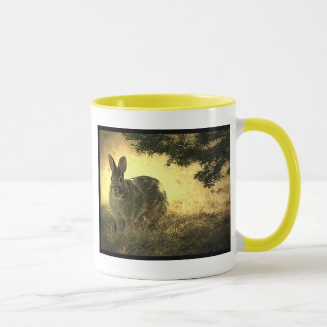 Caneca de café cerâmica dos coelhos selvagens (Direita)