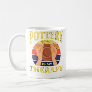 Caneca De Café Cerâmica É Minha Terapia Potes Lama Argila Cerâmic