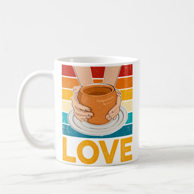 Caneca De Café Ceramics Artist - Love Pottery Retro Clay Pottery  (Esquerda)