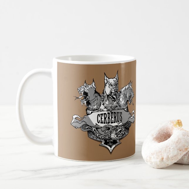 Caneca De Café Cerberus e Cobra (Com Donut)