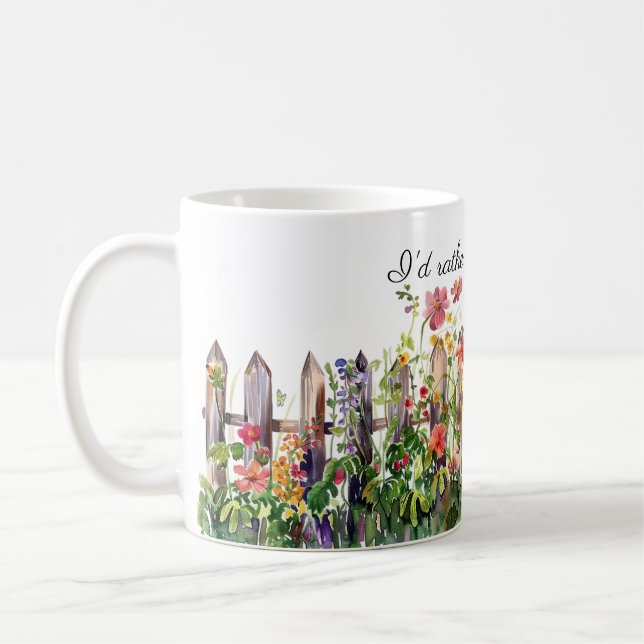Caneca De Café Cerca com Flores, eu Preferencialmente a jardinage (Esquerda)