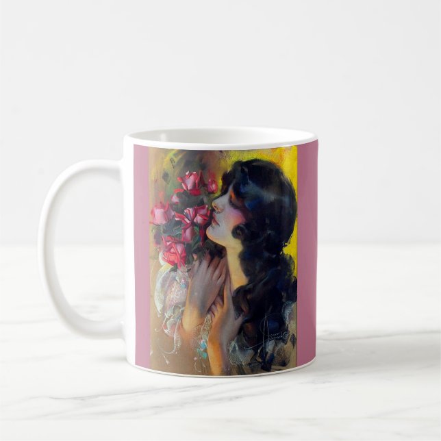 Caneca De Café cerca de 1910 sonho de rosas (Esquerda)