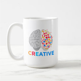 Caneca De Café Cérebro Criativo Hemisfério Esquerdo Direito
