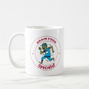 Caneca De Café Cérebro de Comida Especialista em zumbis